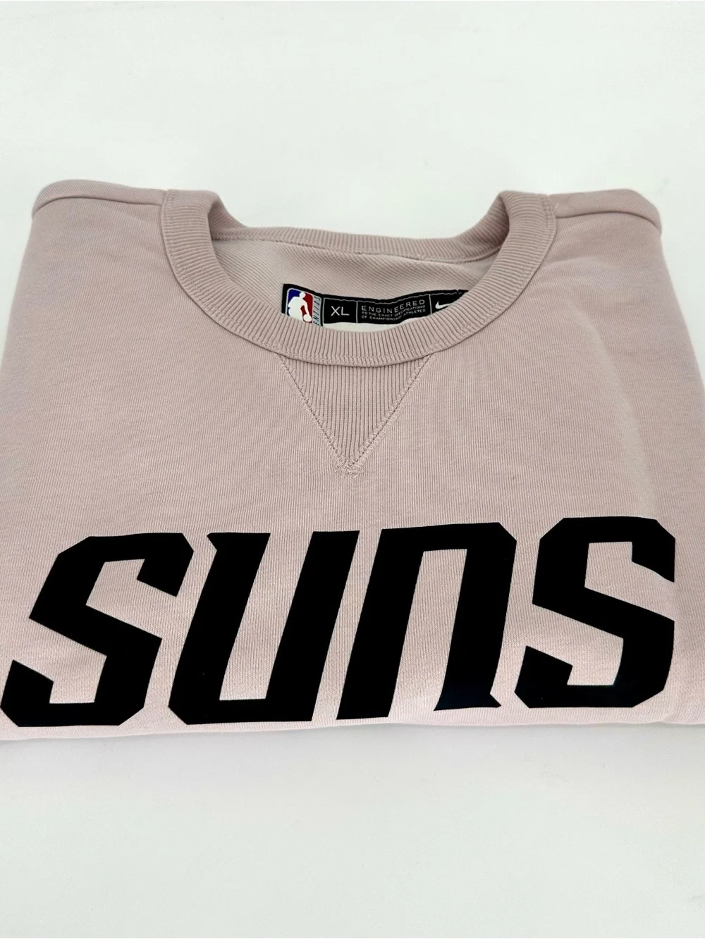 Nike Men's Suns Crewneck Sweatshirt in Light Taupe with Black Logo X-Large NWT